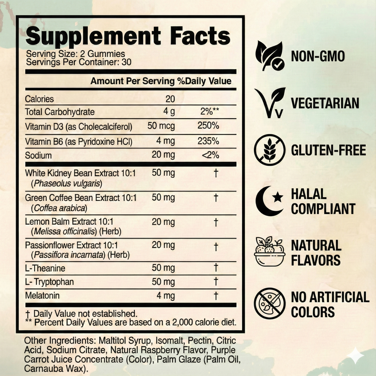 دريم - حلوي لدعم النوم - عبوة تكفي لـ 3 أشهر